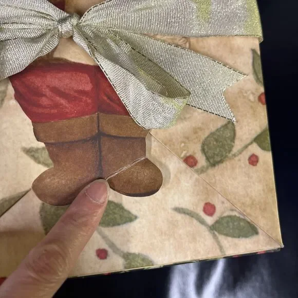 Set Of 3 Christmas Santa Nesting Gift Boxes Cardboard - Picture 16 of 16